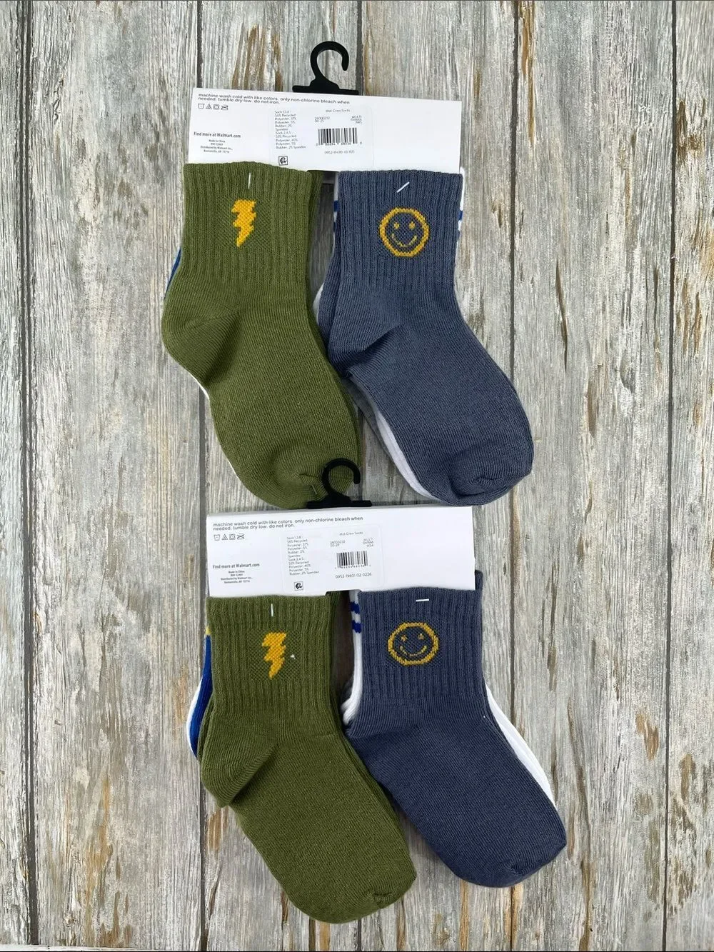 Toddler Mid-Crew Socks 2, 6-Packs Size 3T-5T